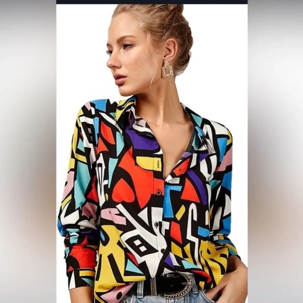 Big Dart Colorful Graphic Shirt